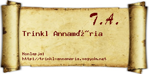 Trinkl Annamária névjegykártya